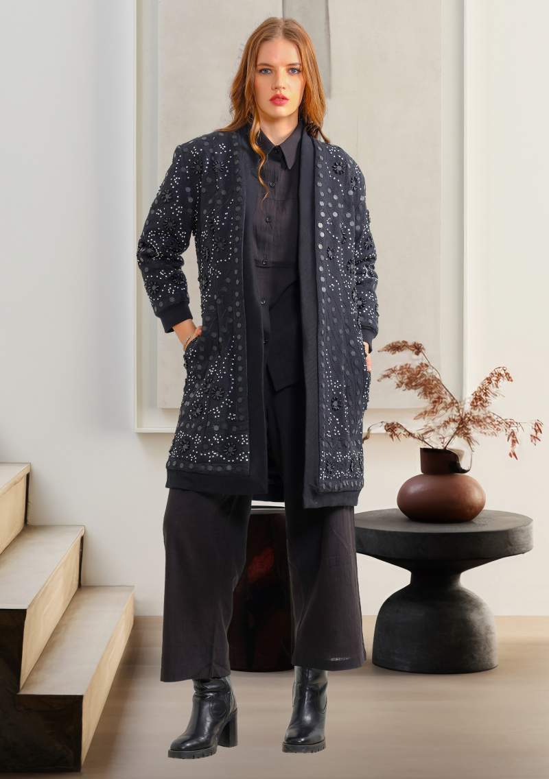 Chaqueta long Gold Negra