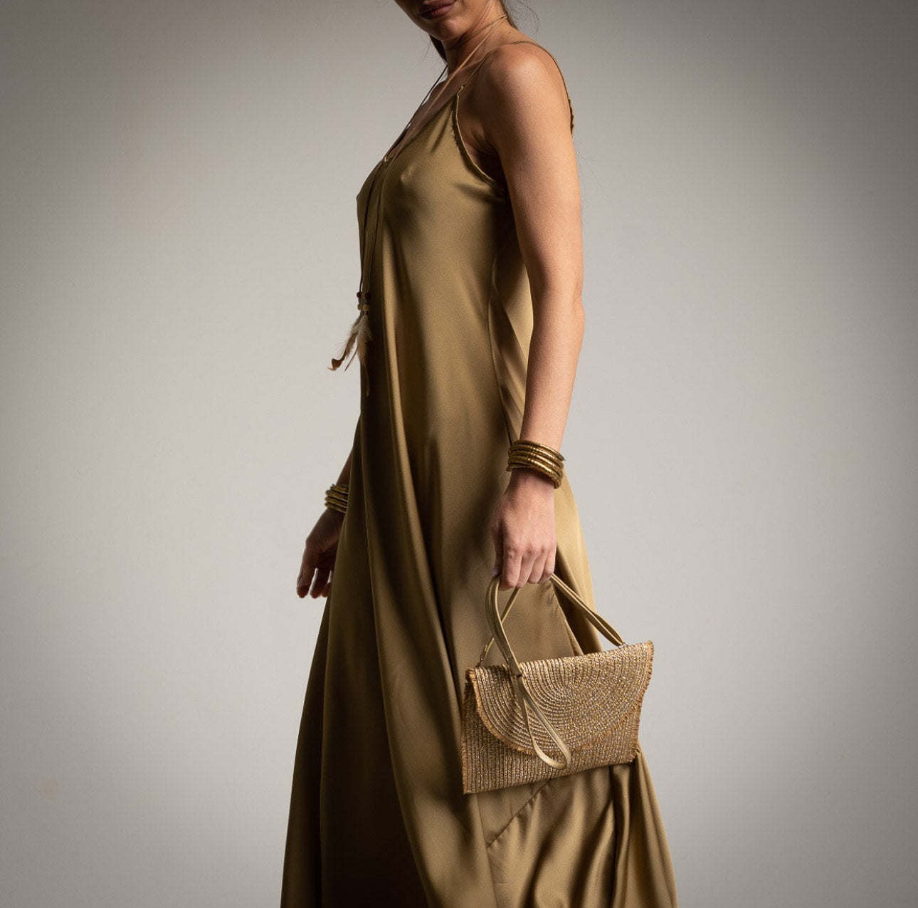 Vestido Glam Dorado
