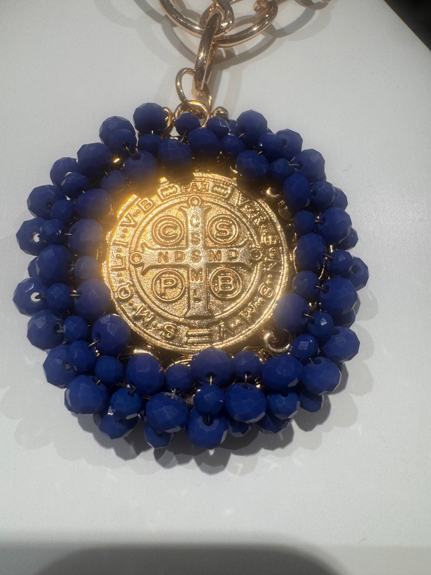 Medalla San Benito azul XXL
