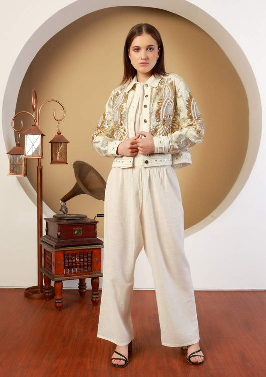 Chaqueta Joya Blanca dorada