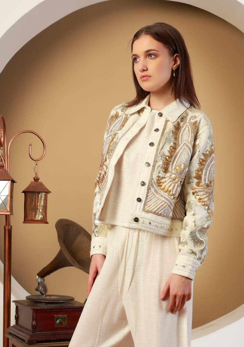Chaqueta Joya Blanca dorada