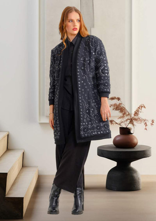 Chaqueta long Gold Negra