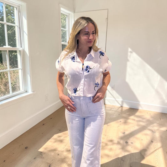 Camisa clavel azul