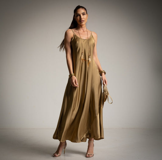 Vestido Glam Dorado