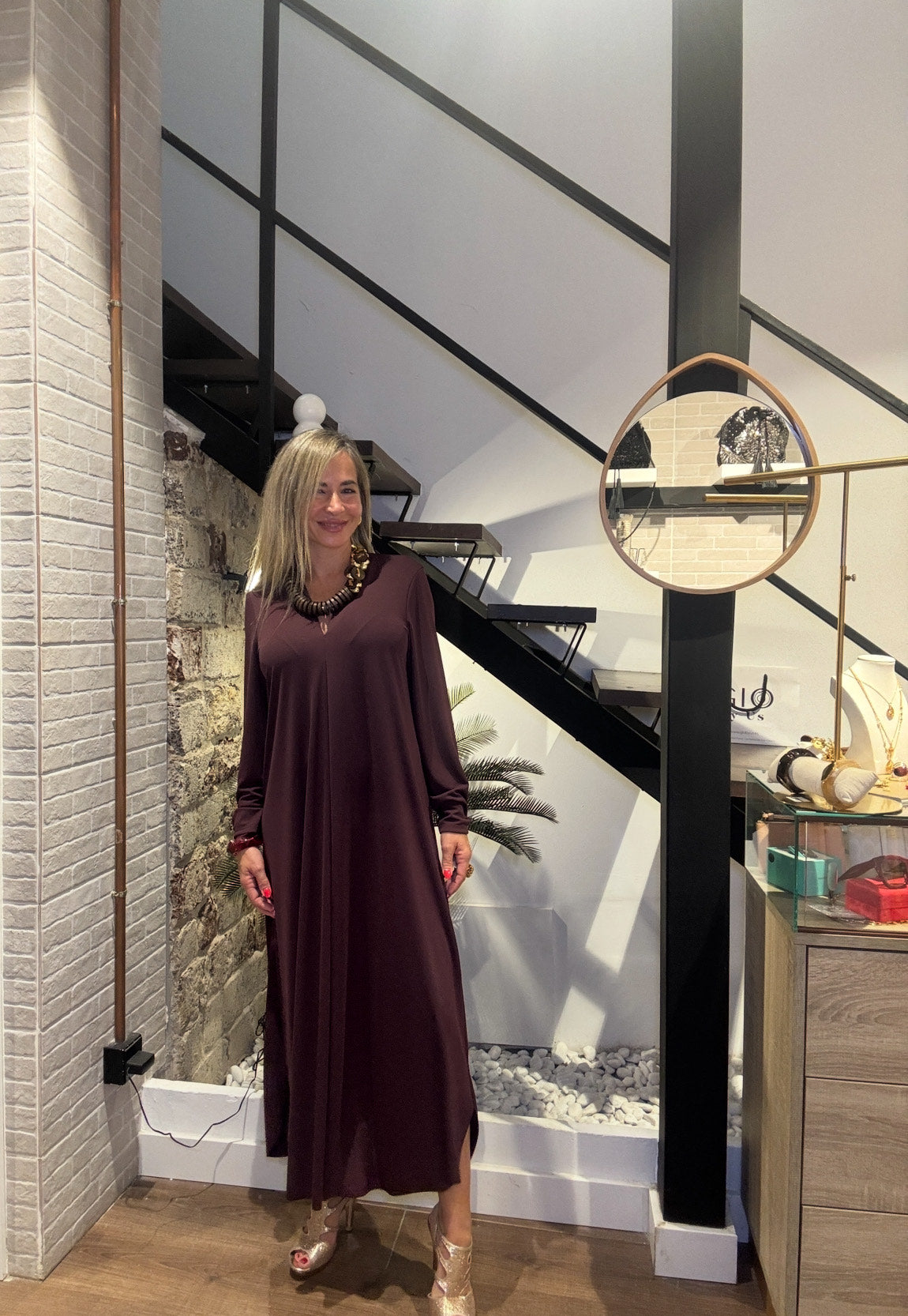 Vestido ESENCIAL burdeos