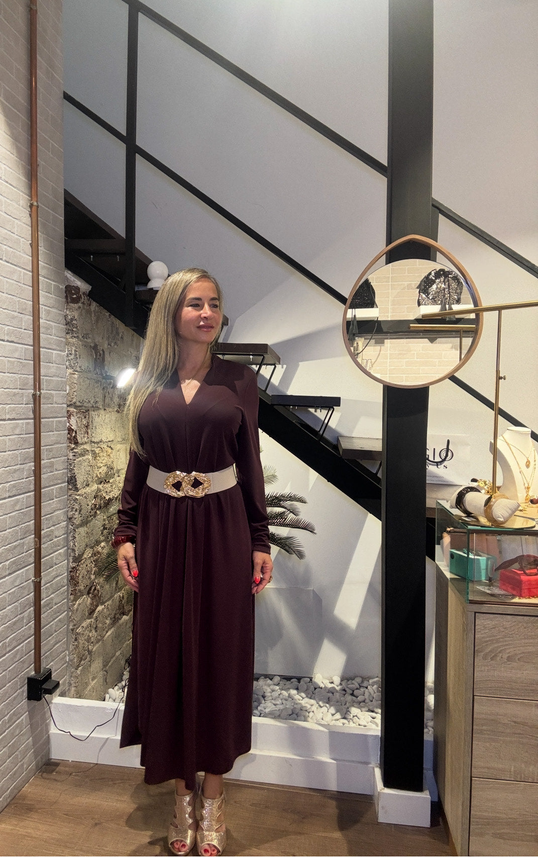 Vestido ESENCIAL burdeos