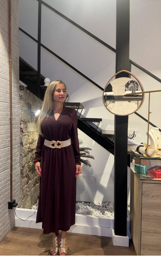 Vestido ESENCIAL burdeos