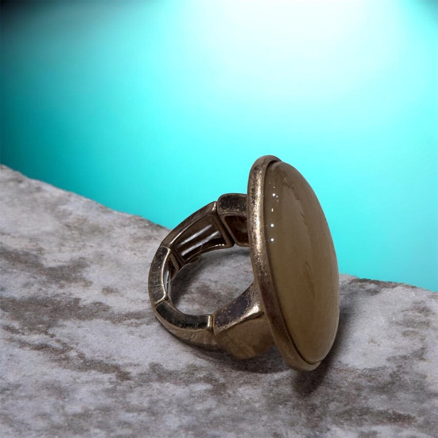 Anillo redondo marfil tostado