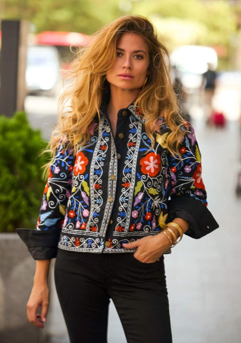 Chaqueta Multicolor bordada
