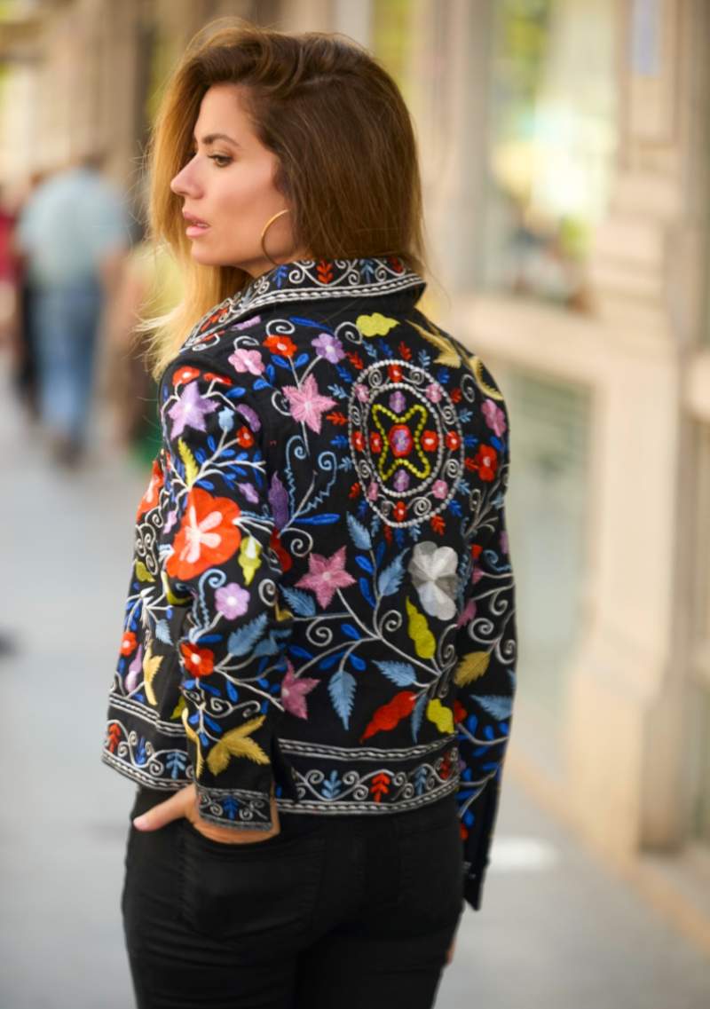 Chaqueta Multicolor bordada